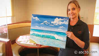 This waitress paints masterpieces to display at the Golden Dawn Diner