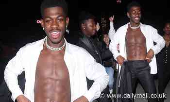 Lil Nas X Flashes His Abs And Arrives In Style At Stassie Karanikolaou S Birthday Bash In