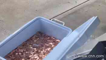 Dad leaves 80,000 pennies to pay for child support. See what mother and daughter did next
