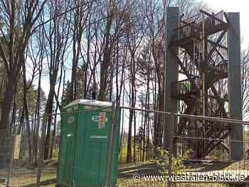 Sanierungsarbeiten an Bauwerk im Wiehen laufen: Turm wird höher - Pr. Oldendorf - Westfalen-Blatt - Westfalen-Blatt