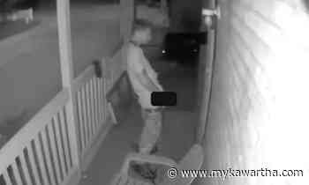 'It is disgusting': Surveillance camera catches man urinating on Peterborough couple's front door - mykawartha.com