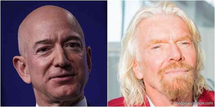 Unconfirmed report suggests Branson may try to beat Bezos into space - and Virgin Galactic didn't deny it