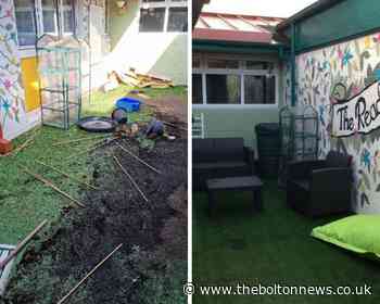 Appeal after vandals trash St James CE Primary School, Farnworth's reading garden
