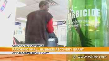 Applications open Thursday for Pandemic Small Businesses Recovery Grant program