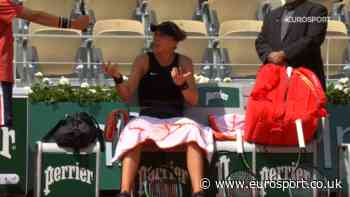 French Open - 'I did nothing!' - Paula Badosa furious with umpire over coaching violation v Tamara Zidansek - Eurosport UK