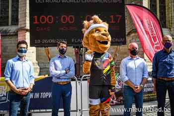 Grote aftelklok toont nog honderd dagen tot WK wielrennen: “We hopen op véél publiek, zonder beperkingen”