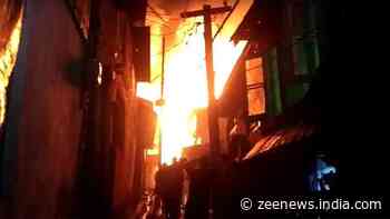 Massive fire breaks out in Noorbagh area in Jammu and Kashmir`s Baramulla, houses gutted