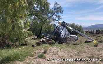 Cayó helicóptero que salió de Santa Lucía - El Sol de Hidalgo