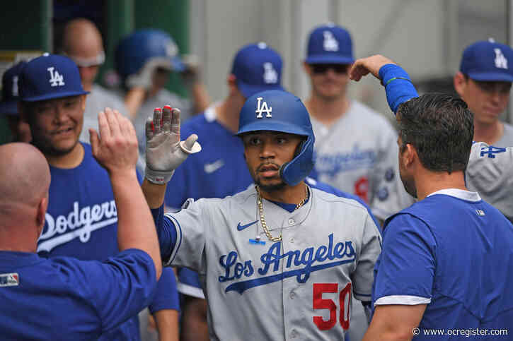Mookie Betts leads Dodgers to rain-shortened win in Pittsburgh