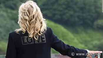 First lady's jacket sends a different message than Melania's