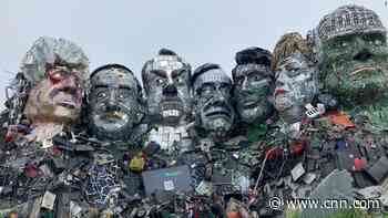 'Mount recycle-more': Massive e-waste sculpture appears