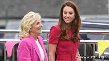See Jill Biden and the Duchess of Cambridge host school roundtable