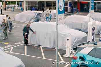 Volkswagen cloaks other car brands to promote electric charging