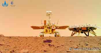 China's Mars rover sends back adorably charming red planet selfie     - CNET