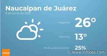 Previsión meteorológica: El tiempo hoy en Naucalpan de Juárez, 9 de junio - infobae