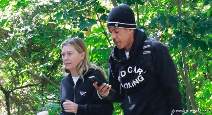 Ellen Pompeo & Husband Chris Ivery Get In Some Exercise on Morning Hike