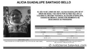 Activan Alerta Amber para localizar a Alicia Guadalupe Santiago Bello - Noticieros Televisa