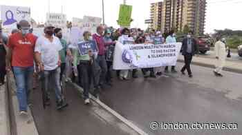 Thousands participate in multi-faith march against racism and Islamophobia in London, Ont.