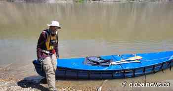 Alberta man paddling across the Prairies in memory of grandchild lost to SIDS