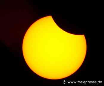 Die Mini-Sofi von der Balkon-Sternwarte aus gesehen - Freie Presse