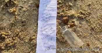 Dudley family 'ecstatic' after message in bottle sent from Isle of Wight found - Birmingham Live