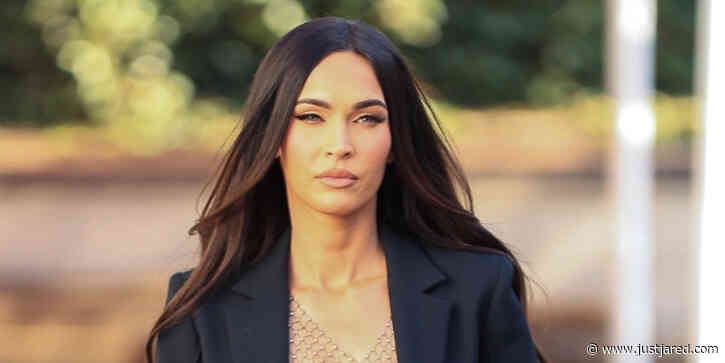 Megan Fox Goes Shirtless Under a Black Blazer After A Photo Shoot