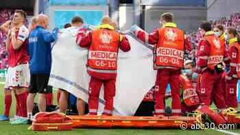 Denmark player collapses, given chest compressions during Euro 2020 match as play suspended