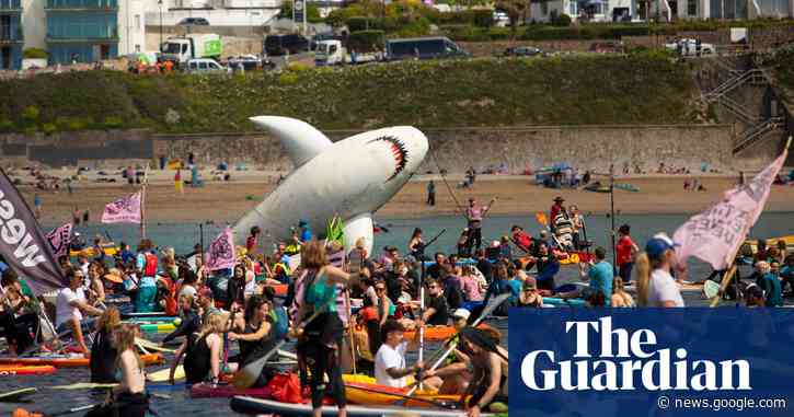 Environmental campaigners stage ‘festival-type’ protests at G7 - The Guardian