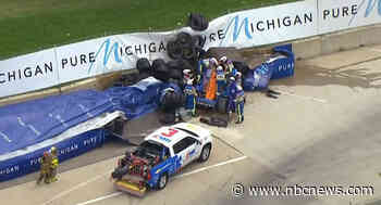 Violent IndyCar crash pauses Detroit race