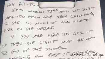 When the pandemic hit, a pilot penned a letter as a 'time capsule' — 435 days later, it's finally been found