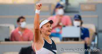Krejcikova triumphs in marathon Roland Garros SF over Sakkari: Highlights - WTA Tennis