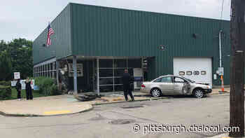 Car Crashes Into Mike’s Auto Body Shop In Larimer