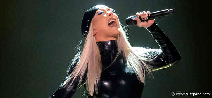 Christina Aguilera Rocks Latex Outfit for Performance at Grand Opening of Virgin Hotels Las Vegas!