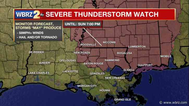 Severe Thunderstorm Watch in effect for parts of metro Baton Rouge