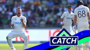 England v New Zealand: Dan Lawrence caught behind off Neil Wagner for a duck