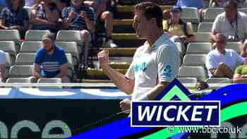 England v New Zealand: Rory Burns caught for second-ball duck off Matt Henry