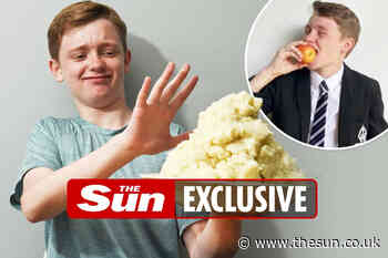 Schoolboy beats his phobia of food after 12 years of eating only mashed potatoes... - The Sun