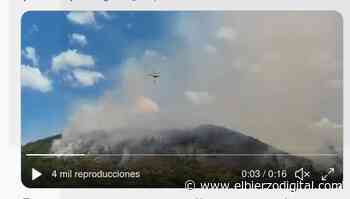 Continúa activo un incendio en la vertiente al Lor de la sierra del Courel - El Bierzo Digital