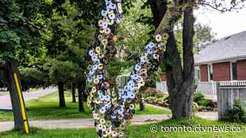 Toronto artist constructs disco tree to slow down traffic - CTV Toronto