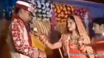 Calm down bhabhi! Bride gets impatient, throws food on groom`s face - Watch