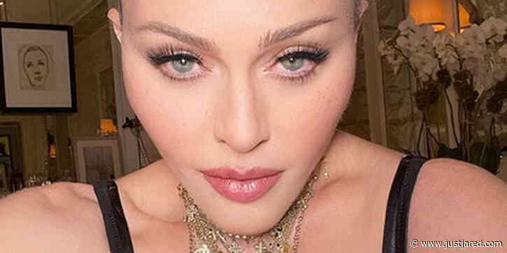 Madonna Poses in a Black Bra & Announces Her NYC Return