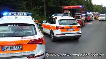 Unfall bei Neuweiler: Auto überschlägt sich: Zwei Menschen schwer verletzt