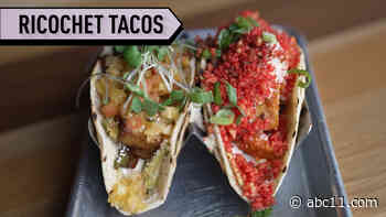 Hot Cheeto tacos served at Ricochet Tacos in Crown Point, Indiana