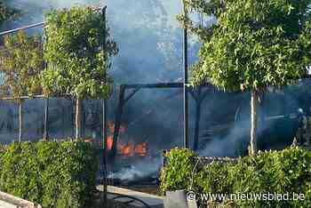 Tuinhuis met buitenkeuken gaat volledig in vlammen op