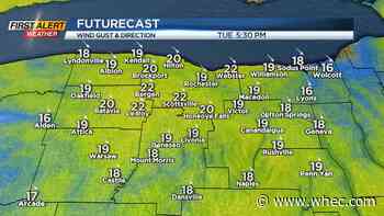 First Alert Weather: Rain chances tonight and Tuesday morning, cooler and drier midweek
