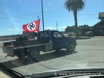 Pickup truck flying Nazi flag seen in California