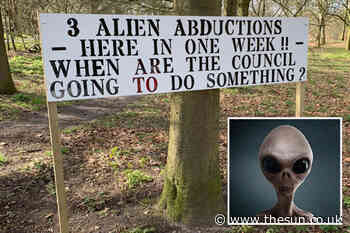 Mysterious sign claims three alien abductions happened in Dudley in one week and ‘council not doing a... - The Sun