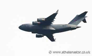 Huge RAF plane spotted circling the skies above St Helens - St Helens Star
