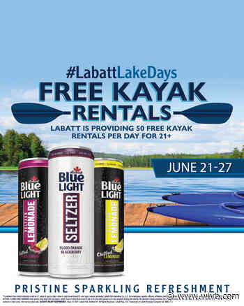Labatt will offer free kayak rentals next week for "Labatt Lake Days"