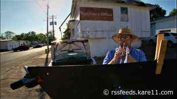 When COVID silenced his bands, a western Wisconsin trumpet player made an entire small town his stage